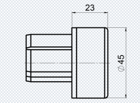Abschlusskappe für den Handlauf (rund) - 2
