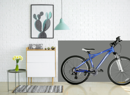 Wand‑Schutzplatte gegen Verschmutzungen durch ein Fahrrad 125 x 150 cm