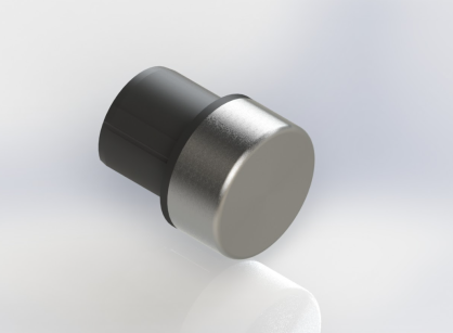 Zylindrischer Handlaufabschluss aus Edelstahl