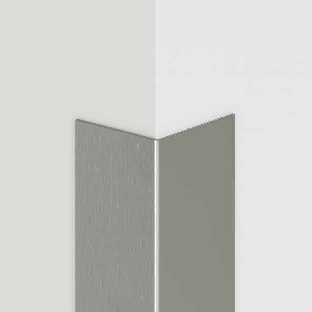 Wandschutzeckschutz aus Edelstahl für die Wand